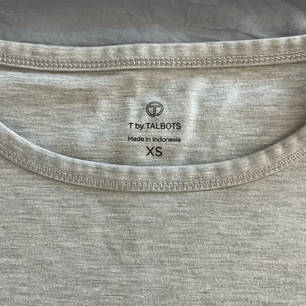Talbots Heather Gray Short Sleeve Tee - Picture 2 of 7